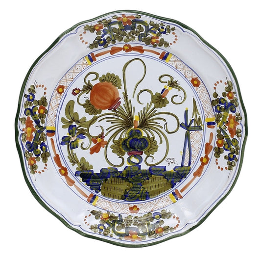 FAENZA-CARNATION: Scalloped dinner plate (11 D)