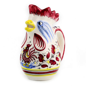 ORVIETO ROSSO: Rooster of Fortune Pitcher (1 Liter 34 Oz 1 Qt)