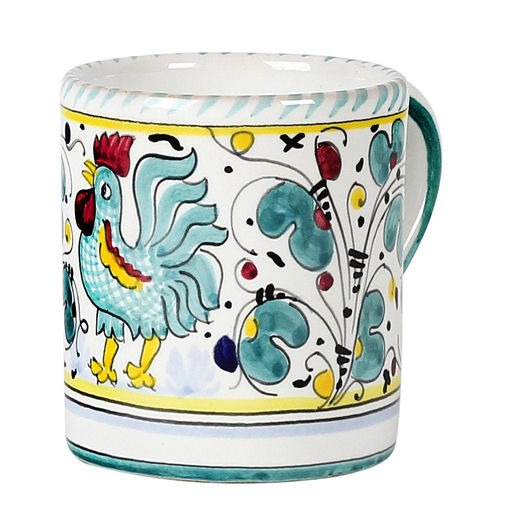 ORVIETO GREEN ROOSTER: Mug (10 OZ)