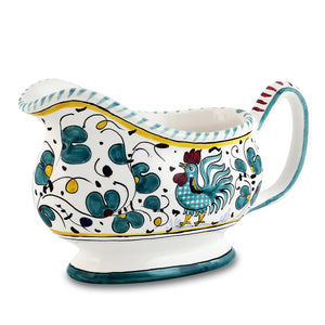 ORVIETO VERDE ROOSTER: Gravy Sauce boat