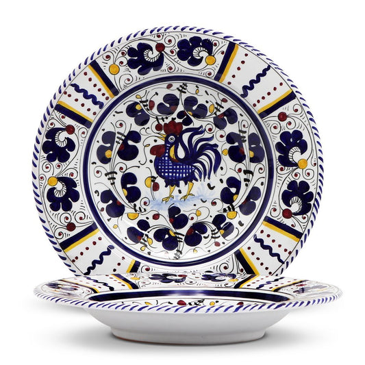 ORVIETO BLUE ROOSTER: Rim Pasta Soup Bowl