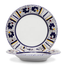 Load image into Gallery viewer, ORVIETO BLUE ROOSTER: Coupe Pasta Soup Bowl (White Center)