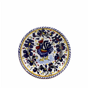 ORVIETO BLUE ROOSTER: Small Bread Plate - 7" Diam. Saucer
