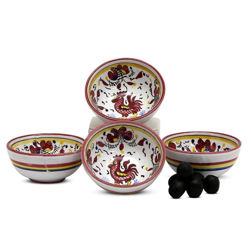 ORVIETO RED ROOSTER: Small Condiment Bowl (1 Cup)
